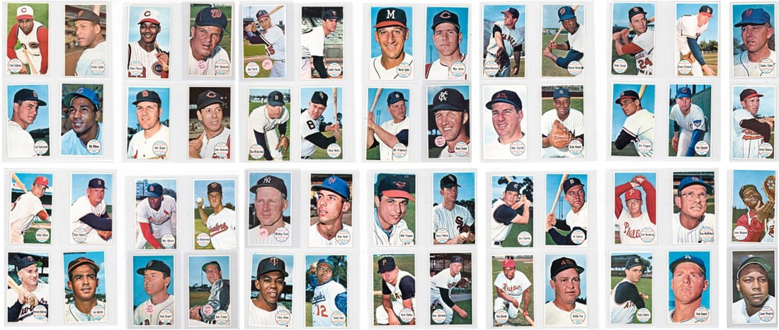 1964 Topps Giants Baseball Cards (52): Mixed condition with many EX or better. However, the condition report is provided as an opinion only and in no way is a guarantee nor warranty if card or cards are submitted to a third party grading c