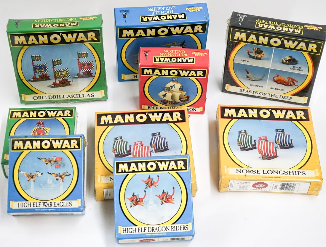 Man O' War Sealed (6). Opened (3): Lot measures 16 x 12 x 4 in. for shipping purposes. The absence of a condition report does not imply that the lot is in perfect condition or completely free from wear and tear, imperfections, or the c