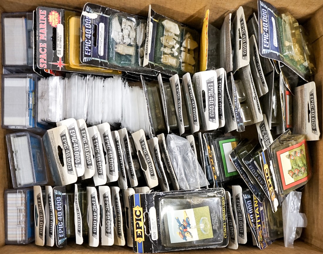 Epic 40,000 MOC: Mint in Cards, some cards as-is. Lot measures 16 x 12 x 4 in. for shipping purposes. The absence of a condition report does not imply that the lot is in perfect condition or completely free from wear