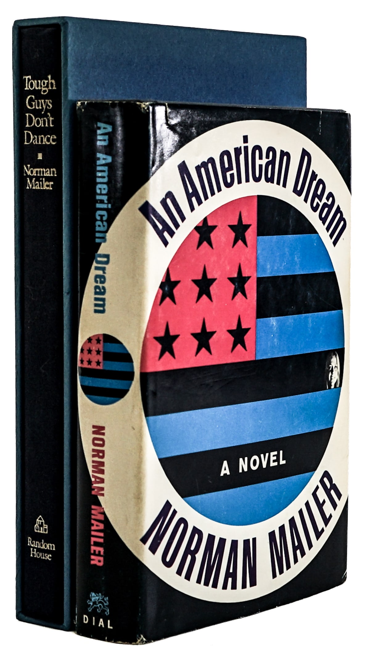 Norman Mailer (2) SIGNED Books: 1) Tough Guys Don't Dance. Slipcased and Numbered 209 of 350 copies. Random House 1984 1st. 229 pp. Blue cloth covers. 2) An American Dream. Dial Press 1965 with unclipped dust jacket. 270 pp. Top
