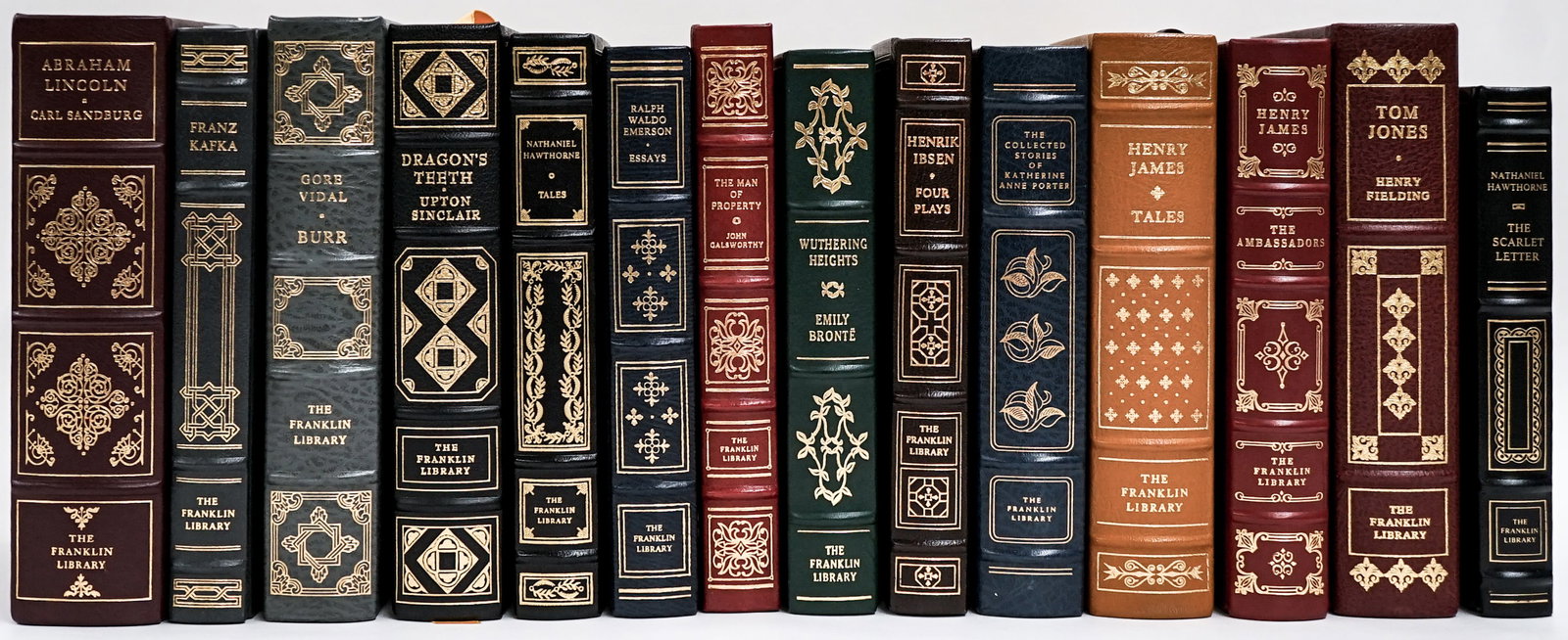 Franklin Library Leatherbound Books (14): Franklin Library Leatherbound Books (14) . Books are in EX+/NM condition (Like-New). These books are from an odor free and smoke-free home. Book lot measures 17 x 13 x 7 inches for shipping purposes.