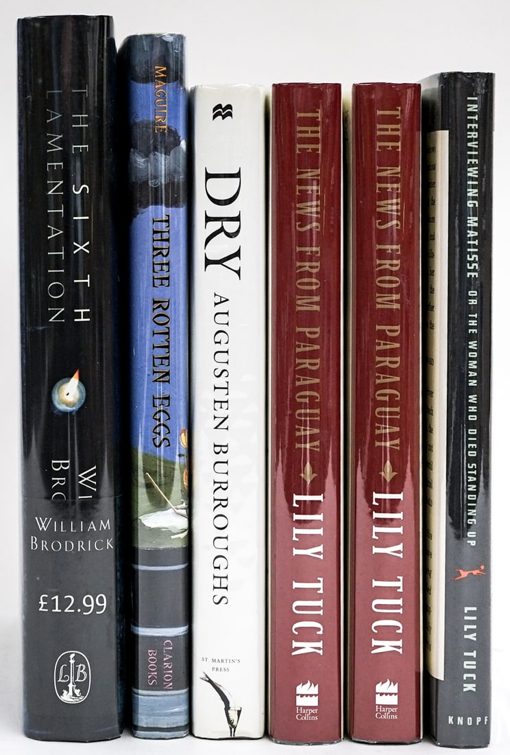 Author SIGNED First Editions (6): All are author signed, NONE are inscribed nor personalized. Books are in EX+/NM condition (Like-New). These books are from an odor free and smoke-free home. Book lot measures 10 x 13 x 7 inches for sh