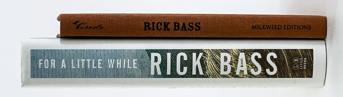 Rick Bass (2) SIGNED Books: 1) For A Little While signed on title page. Little, Brown and Co. 2016 1st edition with unclipped dust jacket. 471 pp. White covers. 2) Brown Dog of the Yaak signed on title page. Scott Slovic, Credo