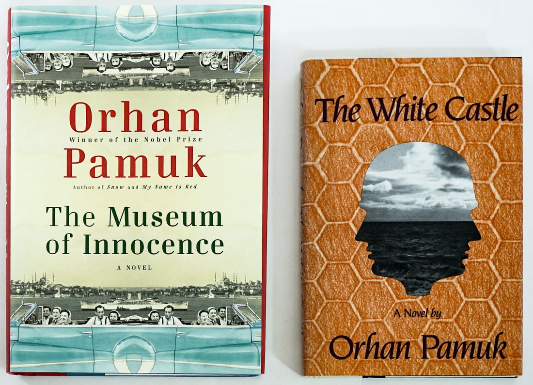 Orhan Pamuk (2) SIGNED 1st 1st: 1) The White Castle signed on title page. George Braziller, NY 1991 1st 1st with unclipped dust jacket. 161 pp. Two-tone covers. 2) The Museum of Innocence signed on title page. Alfred A. Knopf 2009 1