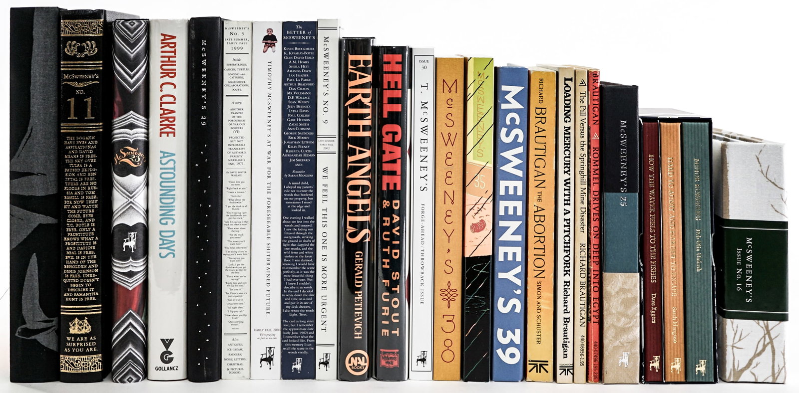 McSweeney's, Brautigan & More (25 books): Mixed condition. These books are from an odor free and smoke-free home. Book lot measures 17 x 13 x 7 inches for shipping purposes. Signed (Autographed) book/s and other material not including an LOA