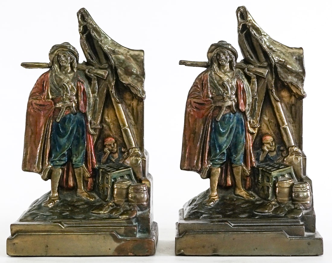 Pompeian Bronze (Pair) Bookends [The Pirates Den] (1 of 7)