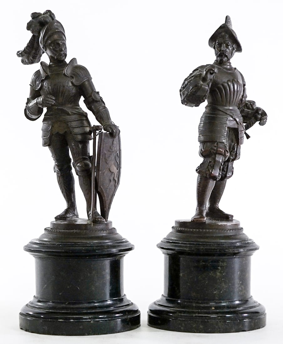 Conquestador/Warrior (Pair) Sold Bronze Bookends (1 of 6)