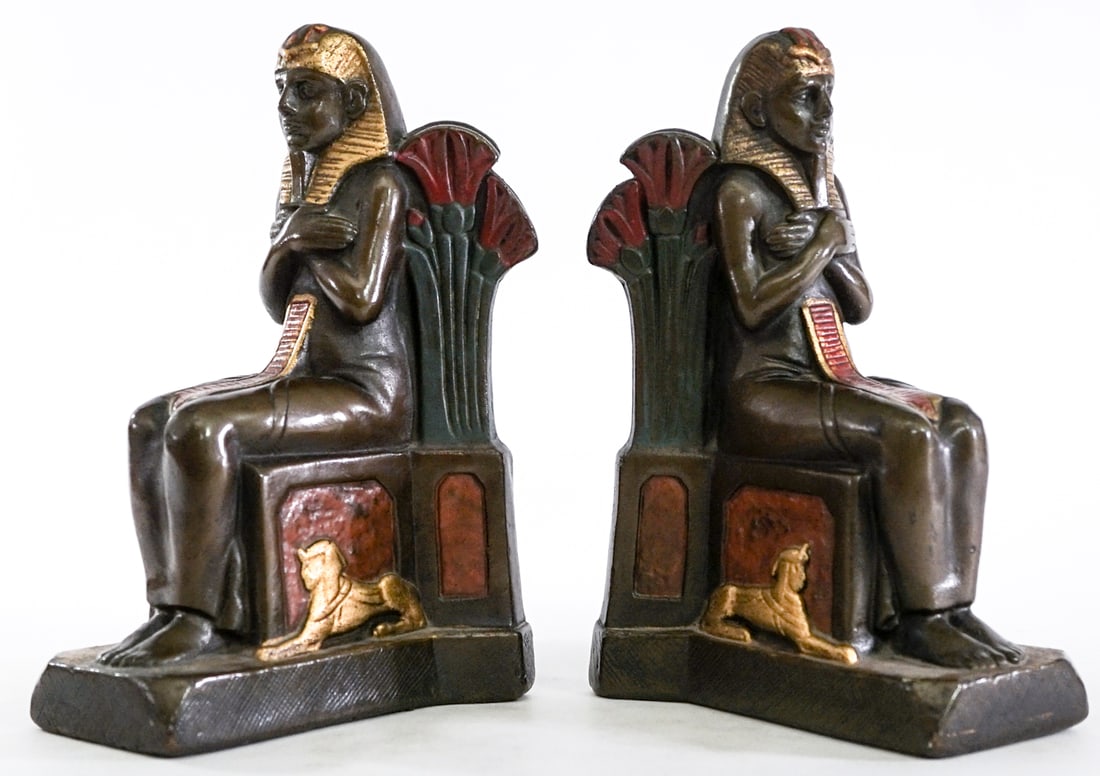 H Hartman Wright (Pair) Egyptian Revival Bookends (1 of 8)