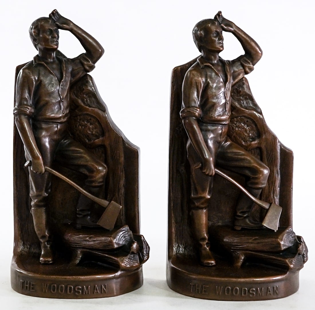 Jennings Bros. 1701 The Woodsman (Pair) Bookends (1 of 7)