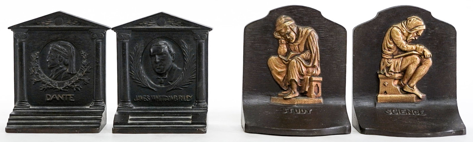Bradley and Hubbard (2 Pair) Cast Iron Bookends (1 of 11)