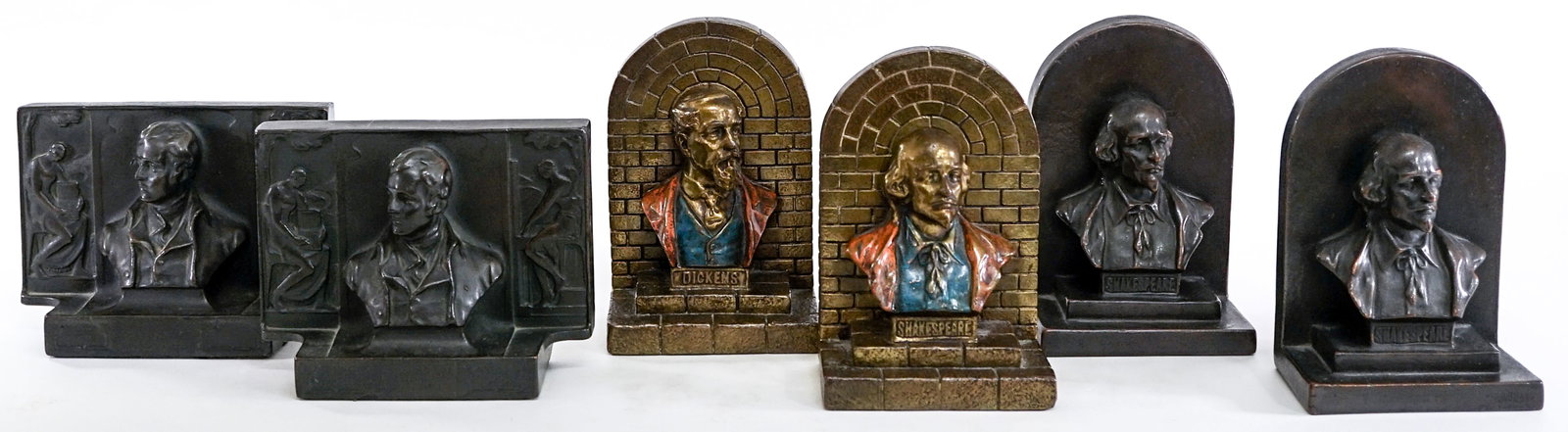 Male Bust Classical Figures (3 Pair) Bookends (1 of 5)
