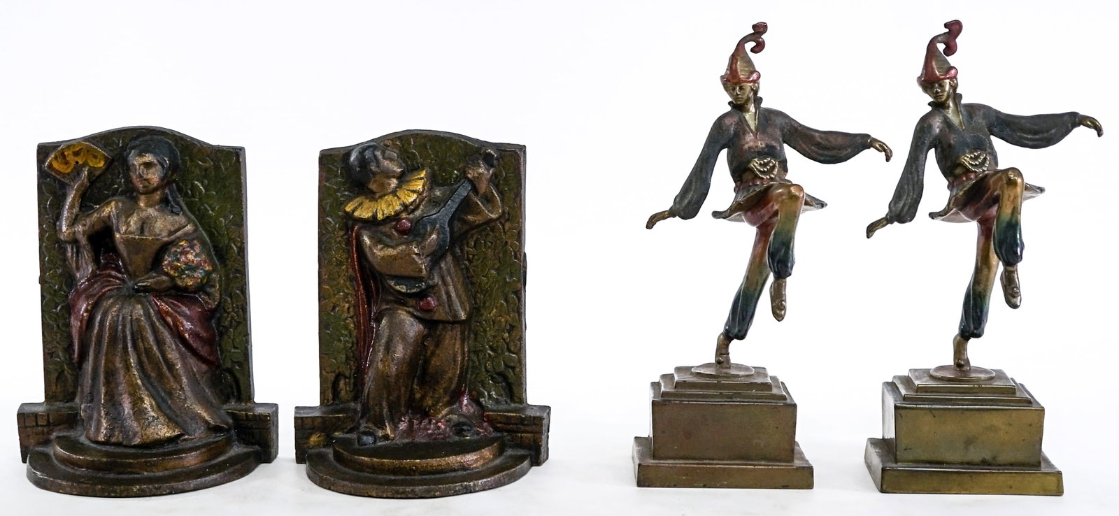 Antique Art Deco (2 Pair) Bronze Clad Bookends (1 of 11)