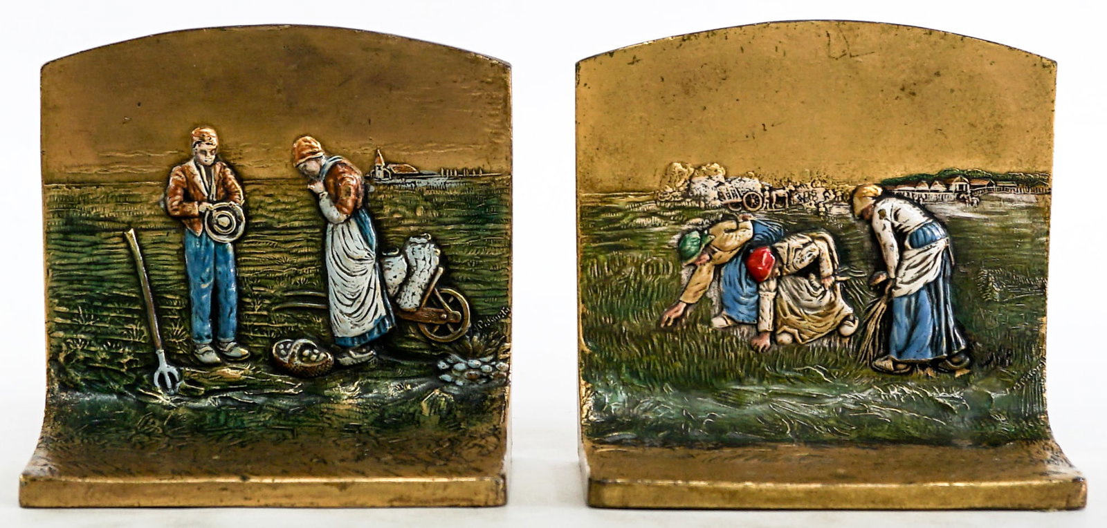 K & O Bronze (PR) Cold Painted Bookends [Harvest] (1 of 5)