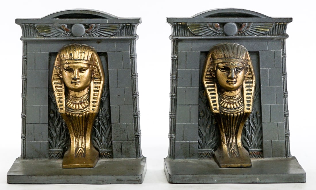 B & H (Pair) Egyptian Pharaoh Tomb Bookends (1 of 7)