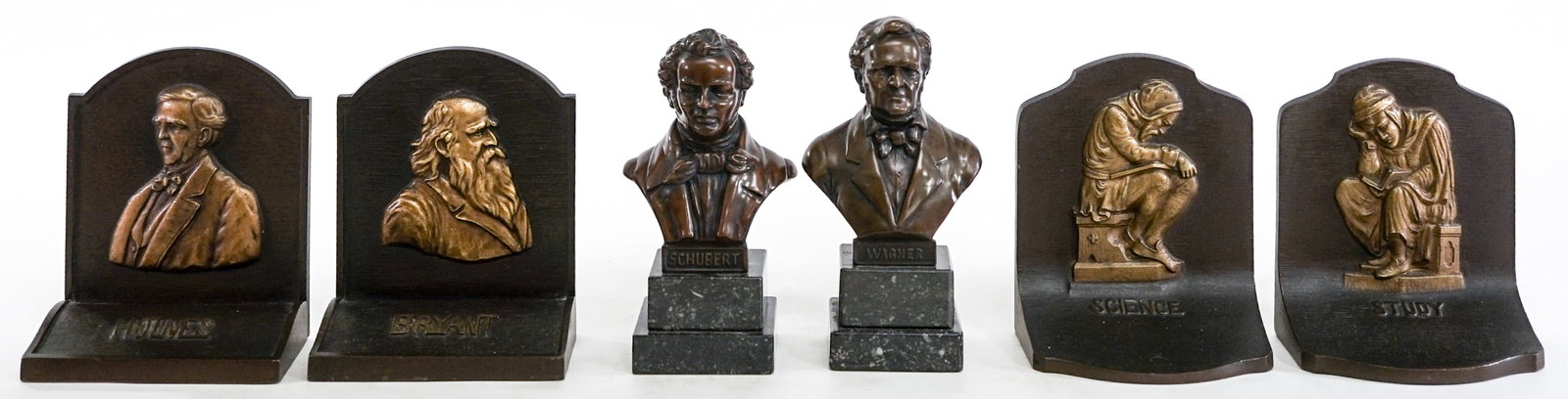 Vintage / Antique (3 Pair) Bookends [Famous Schola (1 of 4)