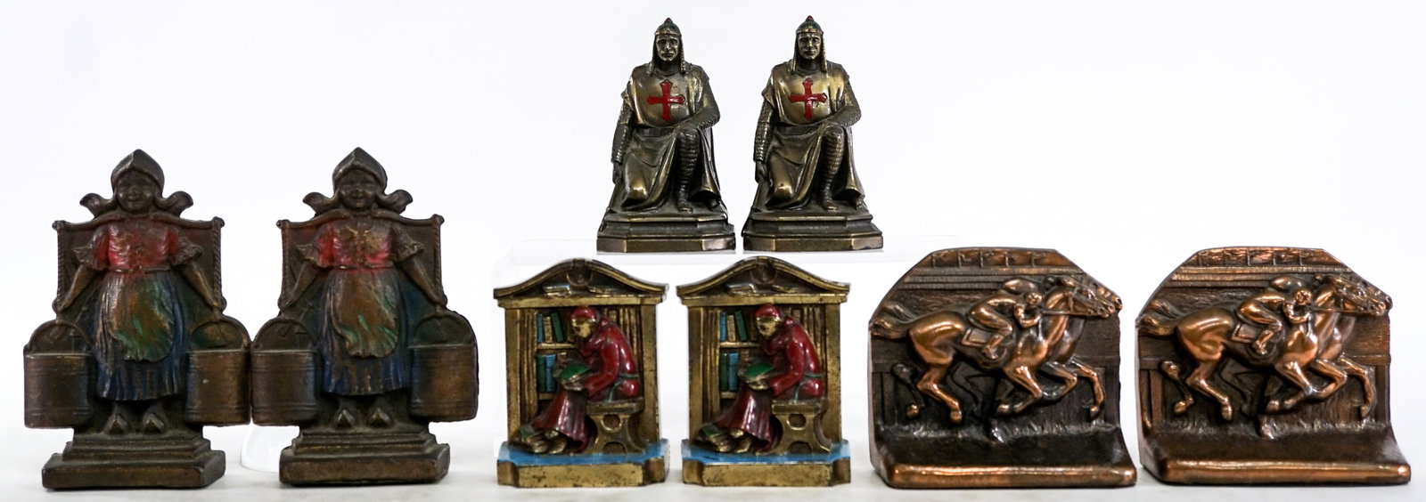 Vintage / Antique (4 Pair) Bookends (1 of 3)