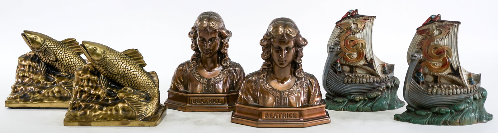 Vintage Cast Metal (3 Pair) Bookends [Ronson] (1 of 3)
