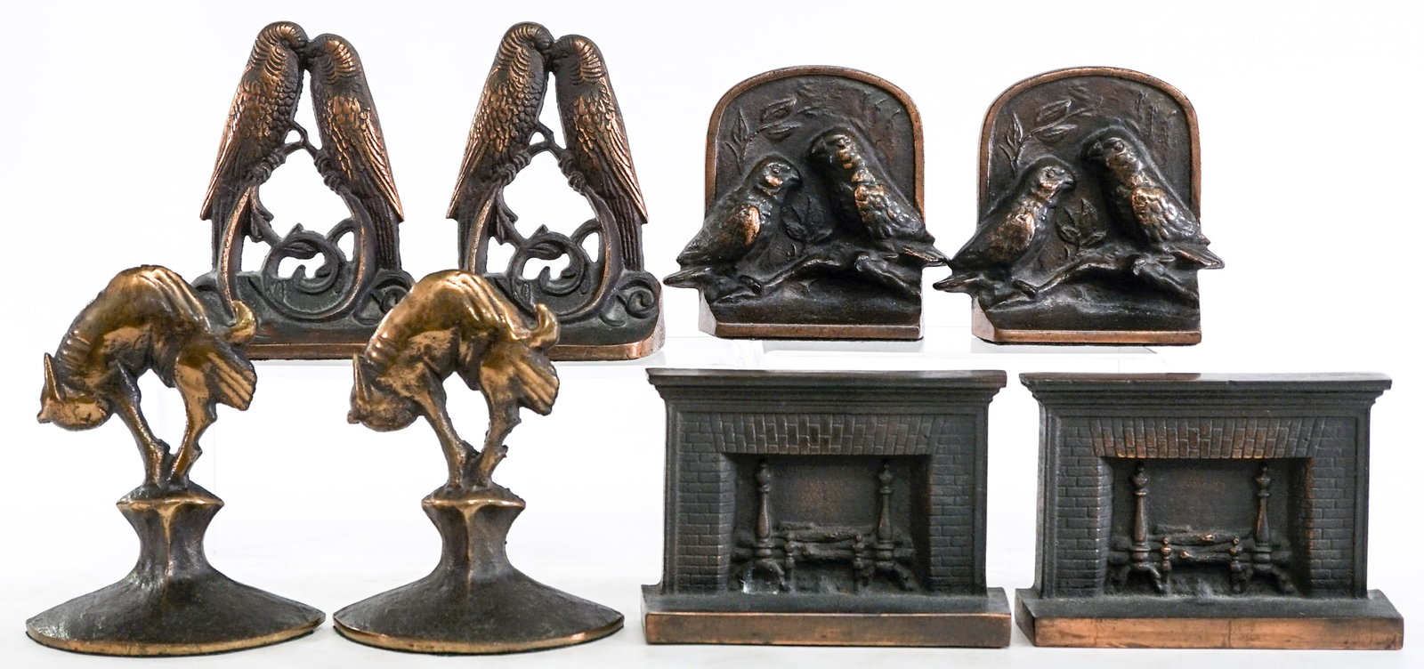 Vintage Cast Iron/Metal (4 Pair) Bookends [Birds] (1 of 3)