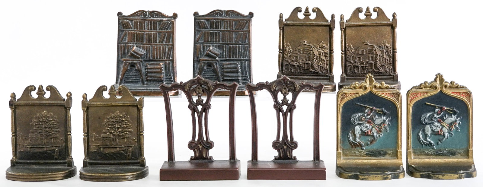 Vintage (5 Pair) Cast Iron Bookends [B&H] (1 of 3)