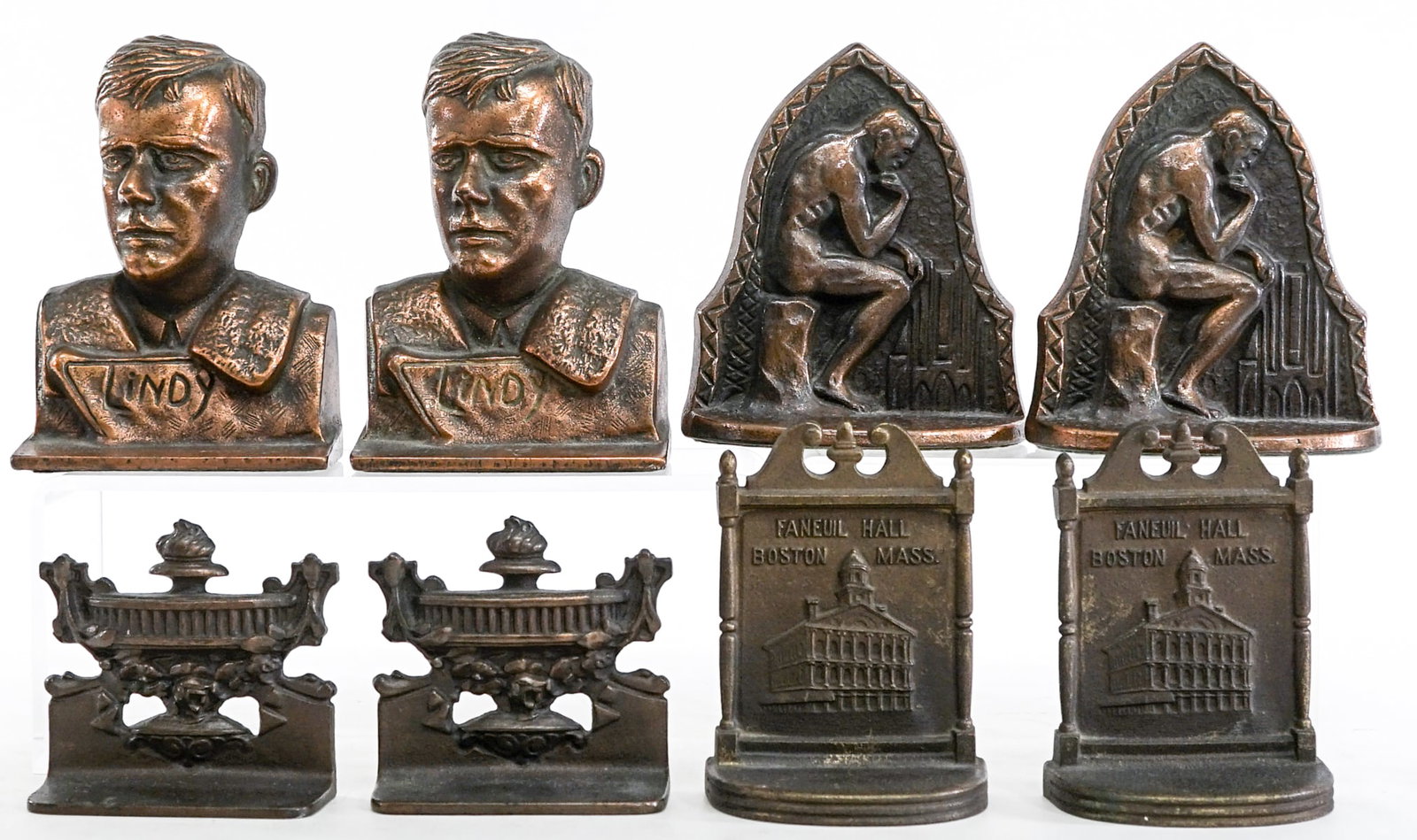 Vintage (4 Pair) Cast Iron Bookends (1 of 3)