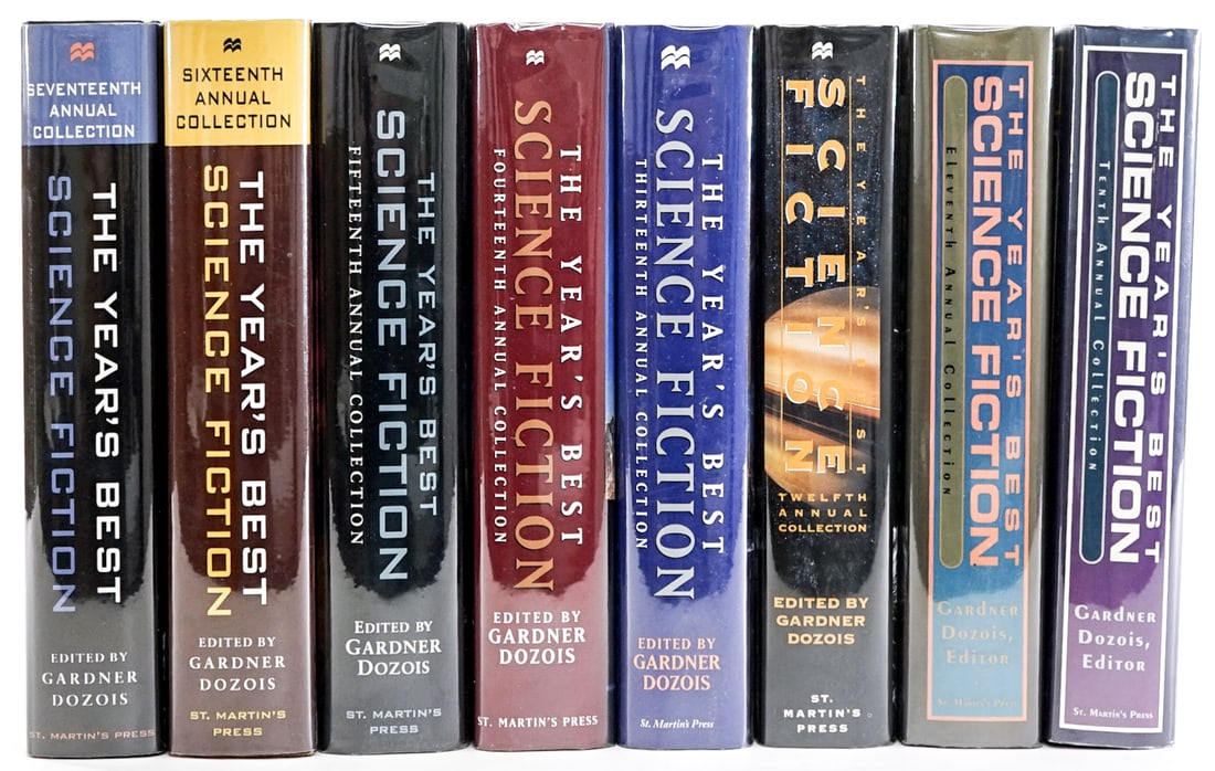 The Year's Best Science Fiction HC Books (8): The Year's Best Science Fiction HC Books (8). Unsigned. (15). Books are in EX+/NM condition. These books are from an odor free and smoke-free home. Book lot measures 17 x 13 x 7 inches for shipping pu