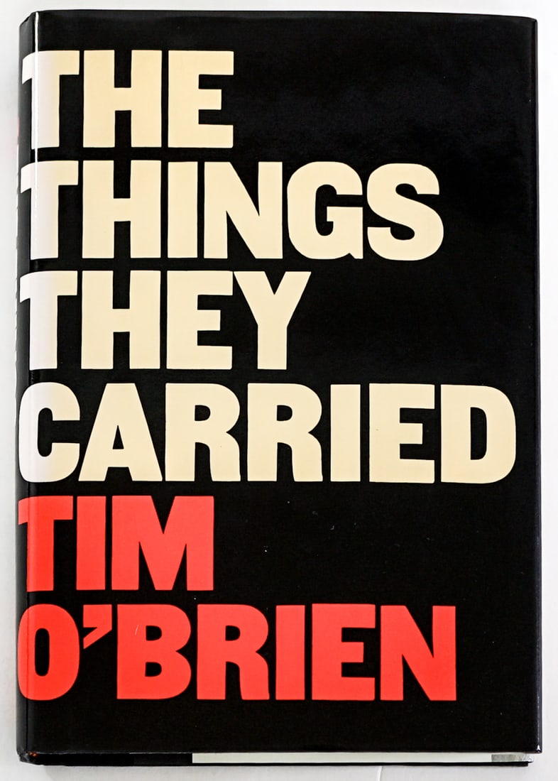 The Things They Carried by Tim O'Brien SIGNED: The Things They Carried by Tim O'Brien signed on half title page. Houghton Mifflin / Seymour Lawrence 1990 with unclipped dust jacket. 273 pp. Two-tone black covers. Book lot measures 8.5 in. H x 6 in