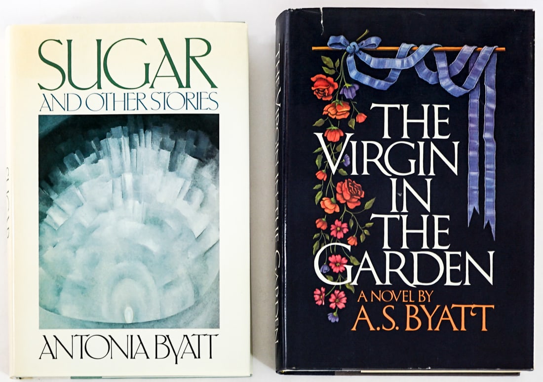 Antonia (A.S.) Byatt (2) SIGNED 1ST American Ed.: 1) The Virgin in the Garden signed on title page. Alfred A. Knopf 1979 1st with unclipped dust jacket. 428 pp. Two-tone covers. 2) Sugar and Other Stories signed on title page. Charles Scribner's Sons