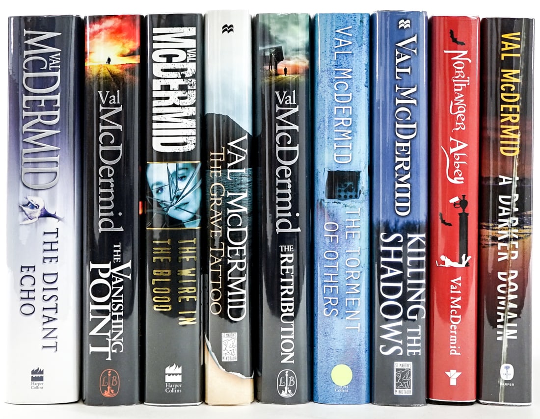 Val McDermid SIGNED FIRST EDITIONS (9): All are signed (none are inscribed or personalized). For shipping purposes the lot measures 17 x 13 x 7 inches. Signed (Autographed) book/s and other material not including an LOA or COA offer no warr