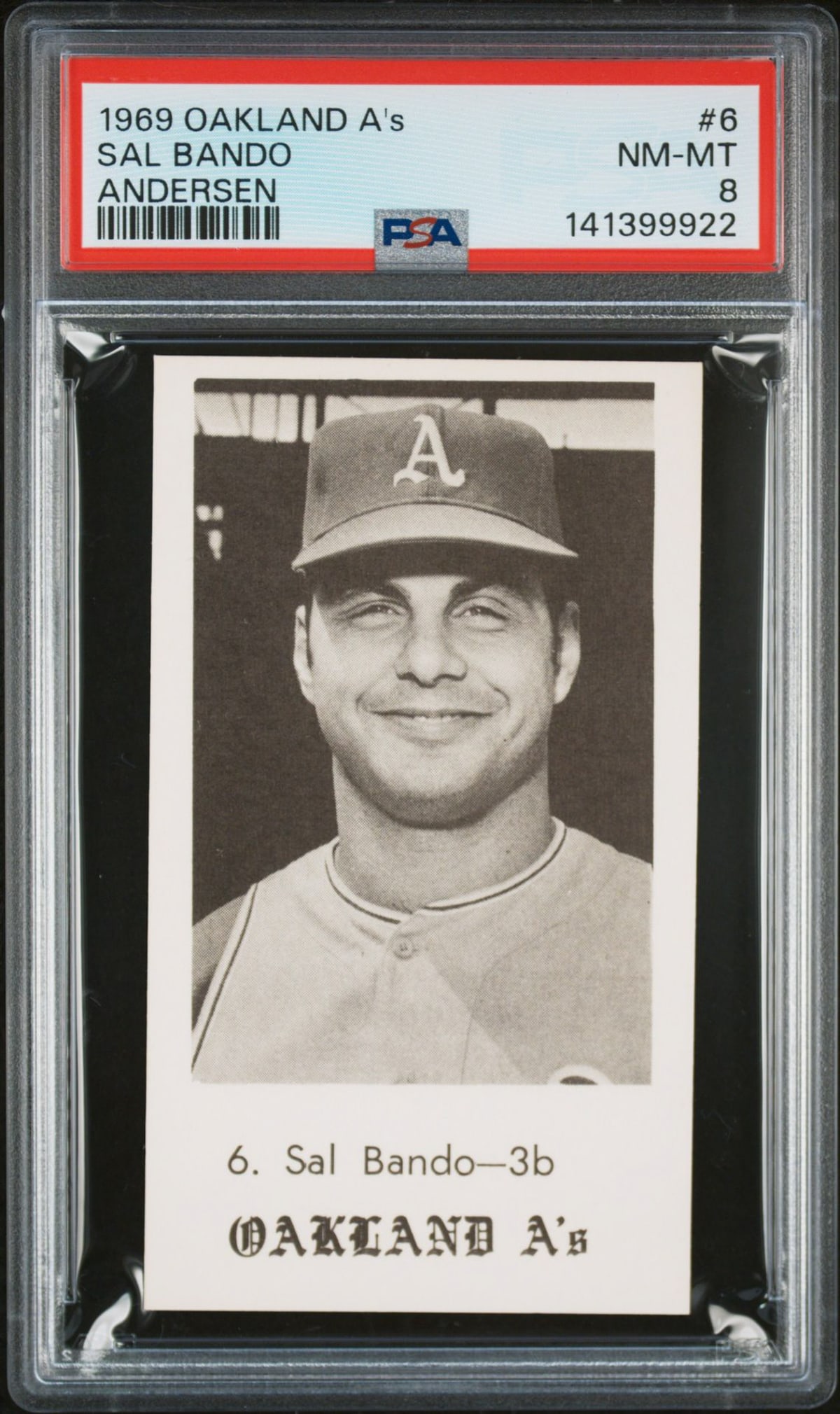Sal Bando Scarce 1960 A's Andersen Jack In The Box (1 of 2)