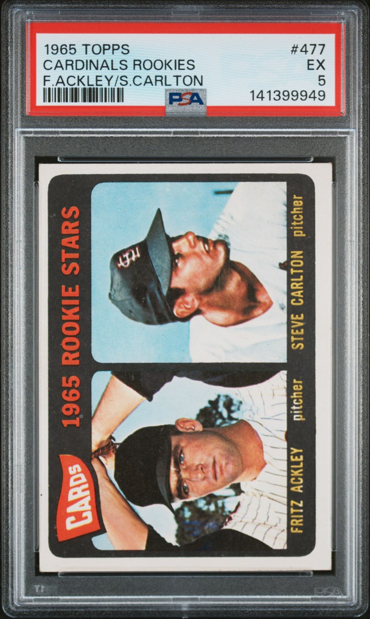 Steve Carlton 1965 Topps Rookies #477 PSA 5 (1 of 2)