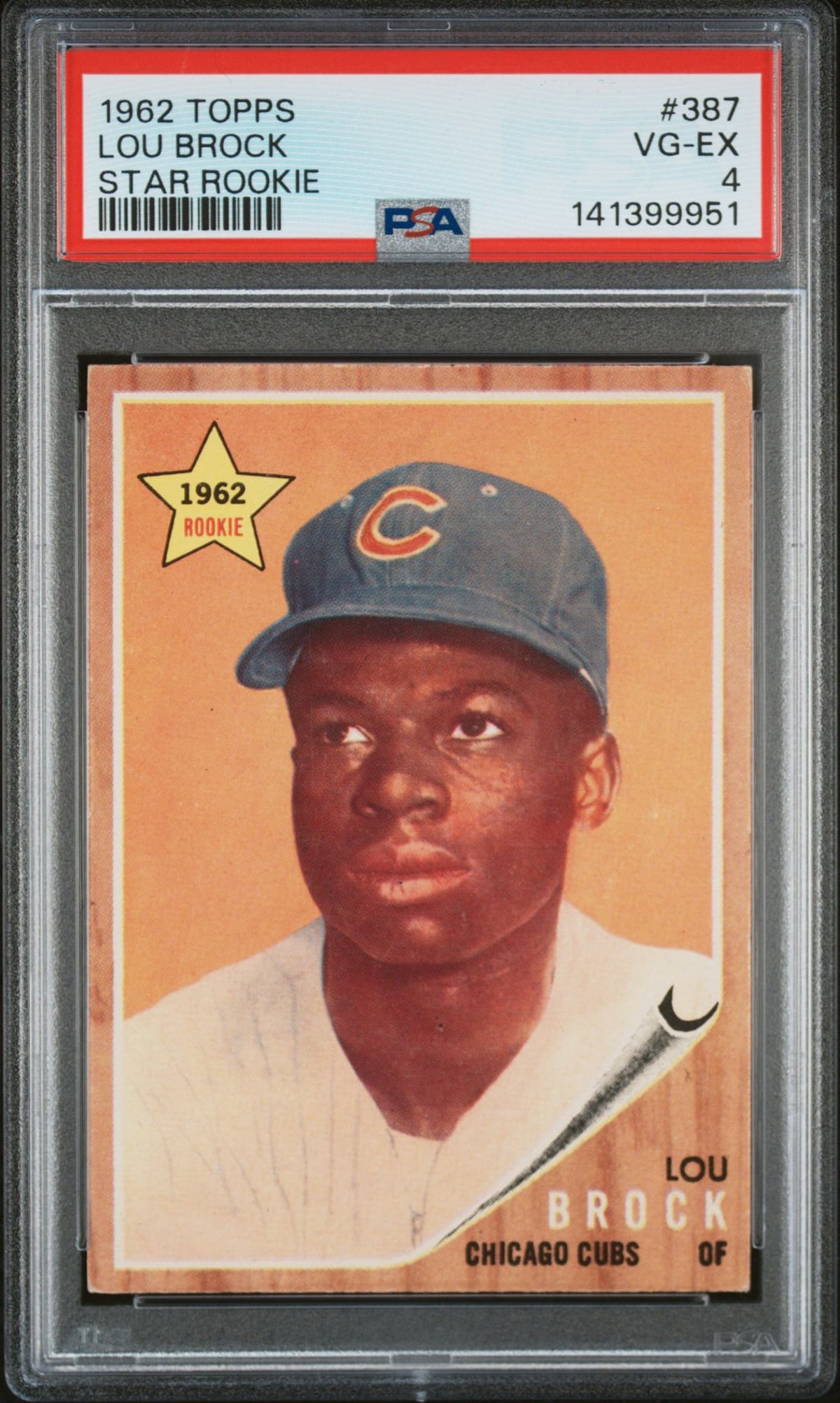 Lou Brock 1962 Topps #387 PSA 4 (1 of 2)