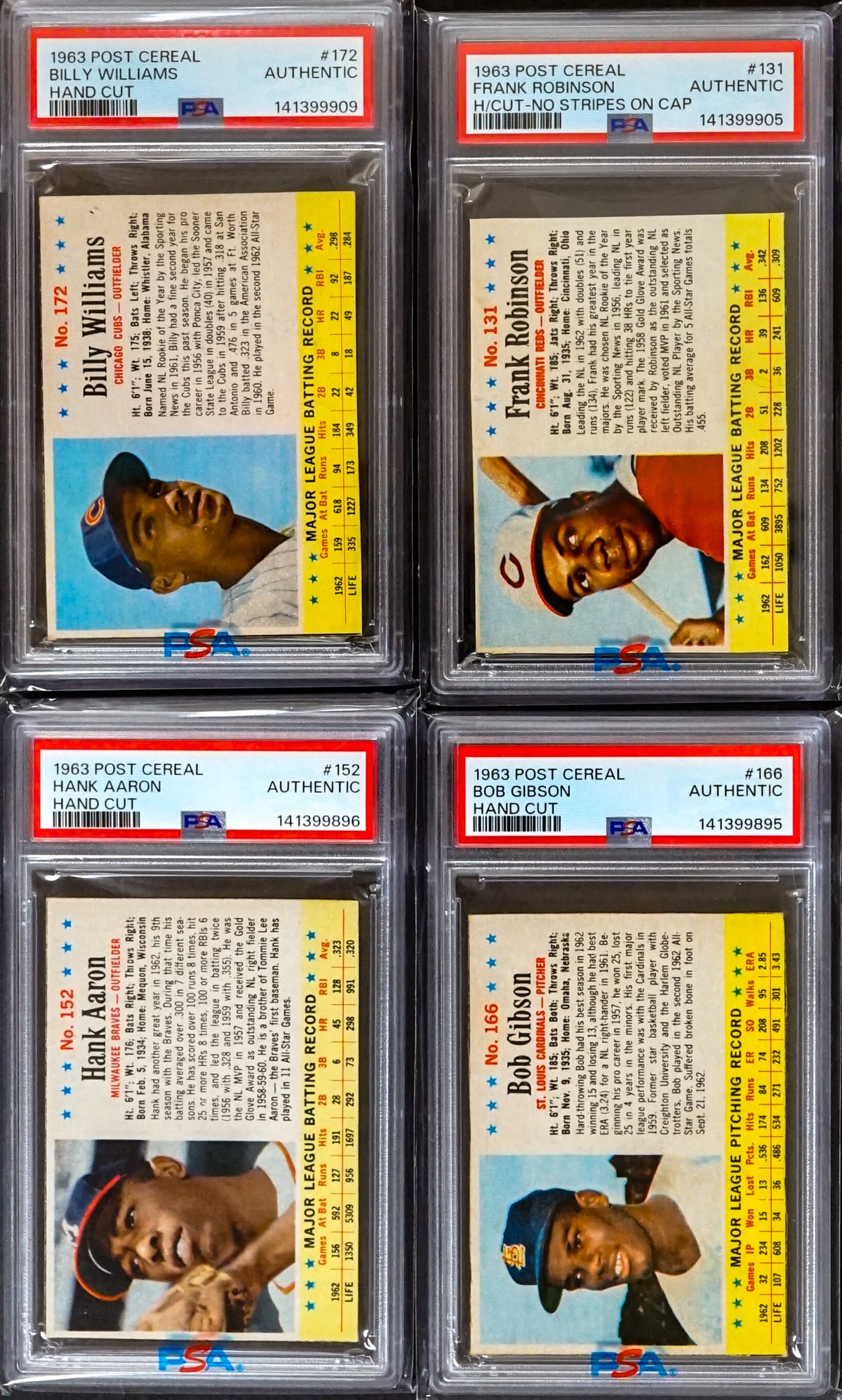 1963 Post Cereal PSA Graded Baseball Cards (1 of 9)