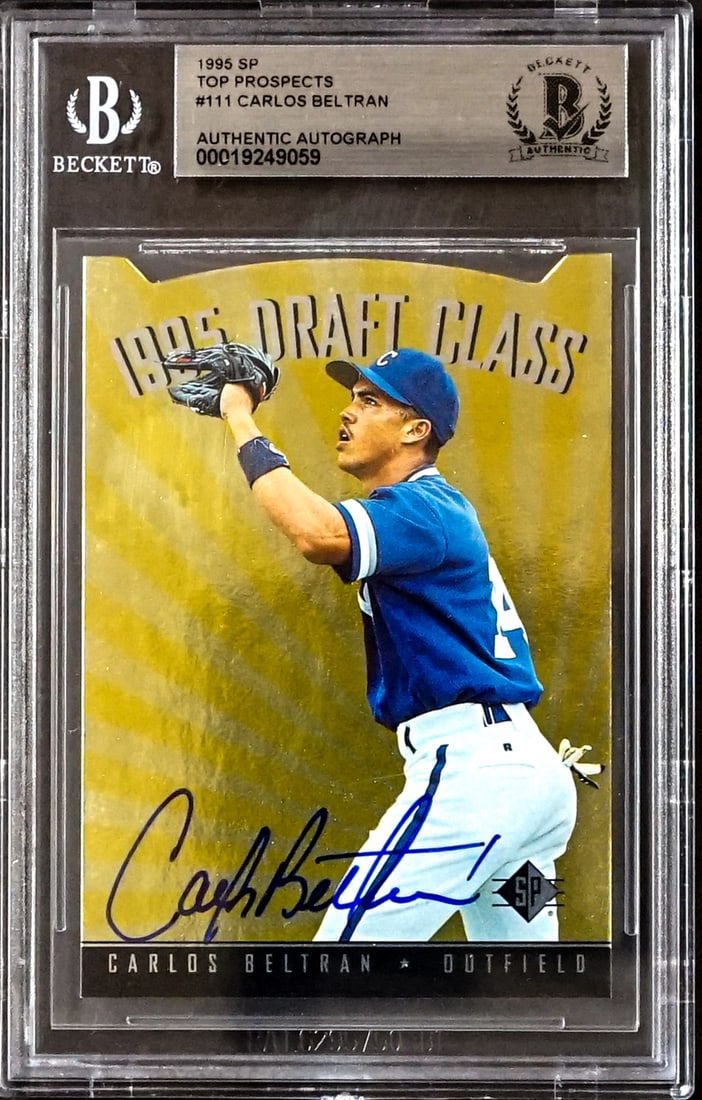 Carlos Beltran On Card SIGNED Rookie Card BAS (1 of 2)