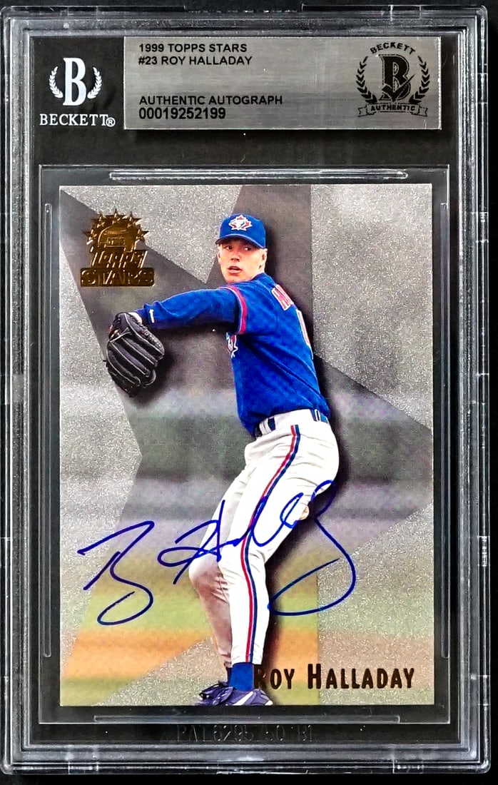 Roy Halladay Rare On Card SIGNED 1999 Topps Stars (1 of 2)