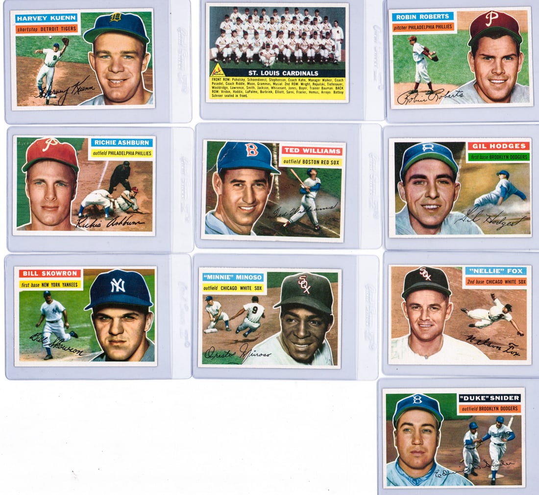 1956 Topps Baseball Cards (10) (1 of 2)