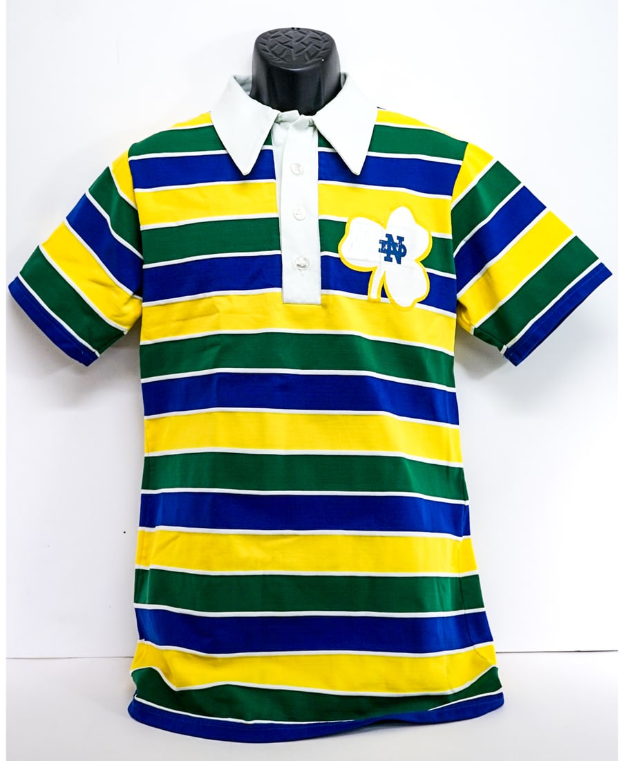 Gilbert Salinas (Notre Dame) Warm-up Pullover: Consigned by Mr. Salinas (Notre Dame, Center 1977-81). Lot measures 12 x 8 x 3 inches for shipping purposes. The absence of a condition report does not imply that the lot is in perfect condition or co