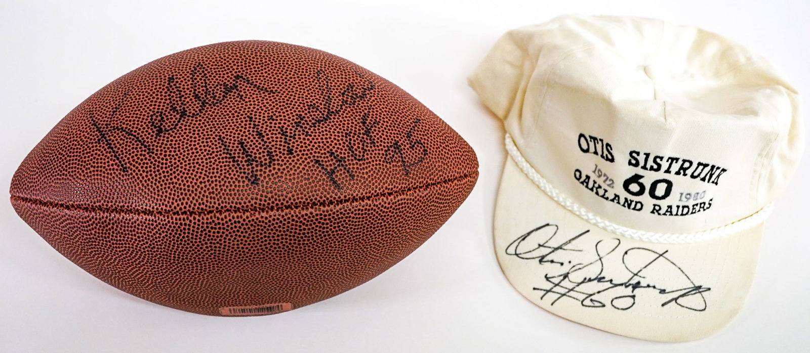 Otis Sistrunk & Kellen Winslow Signed Items: These autographs are Steve Grad Approved. Grant Zahajko Auctions, LLC guarantees this item to pass Third Party Authentication. However, any returns must be submitted within 21 days of the auction.?NM-