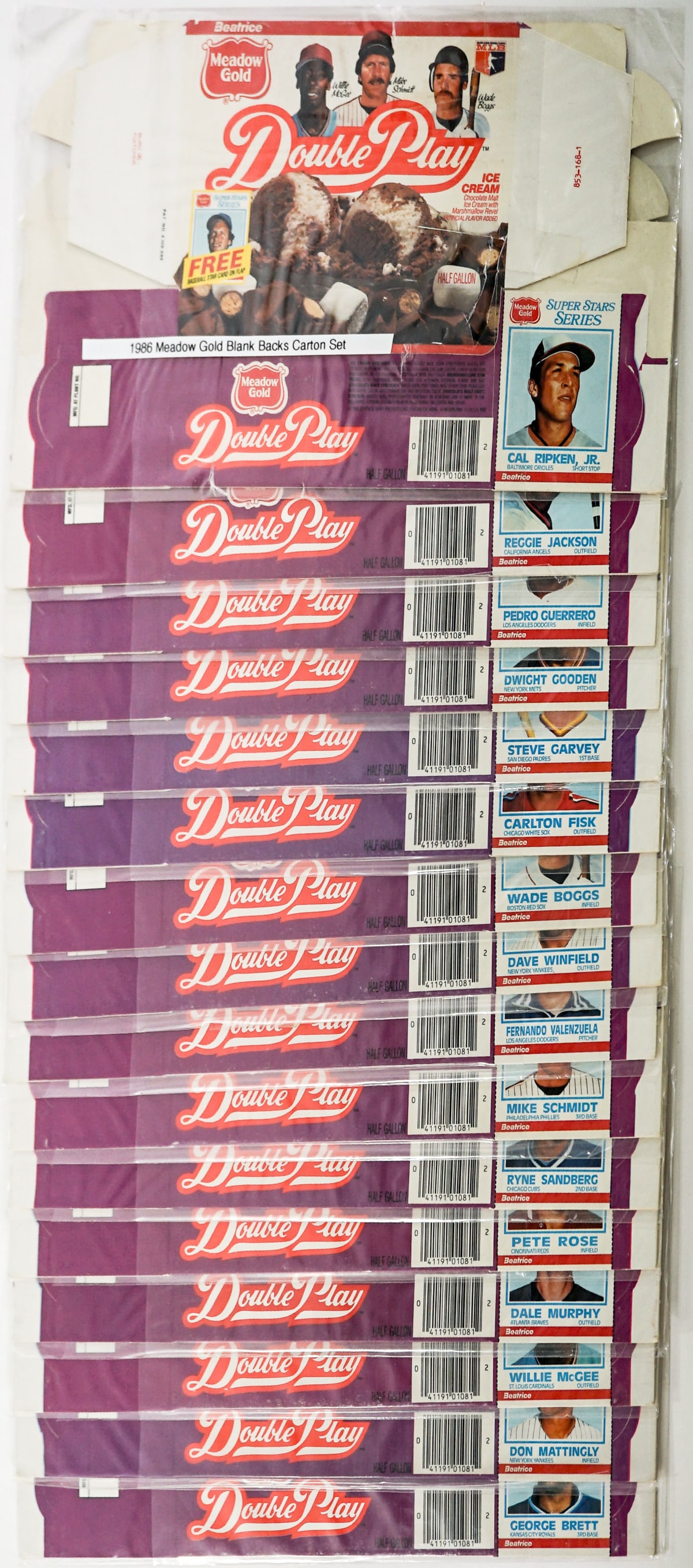 1986 Meadow Gold Blank Backs Carton Set (Complete) (1 of 10)