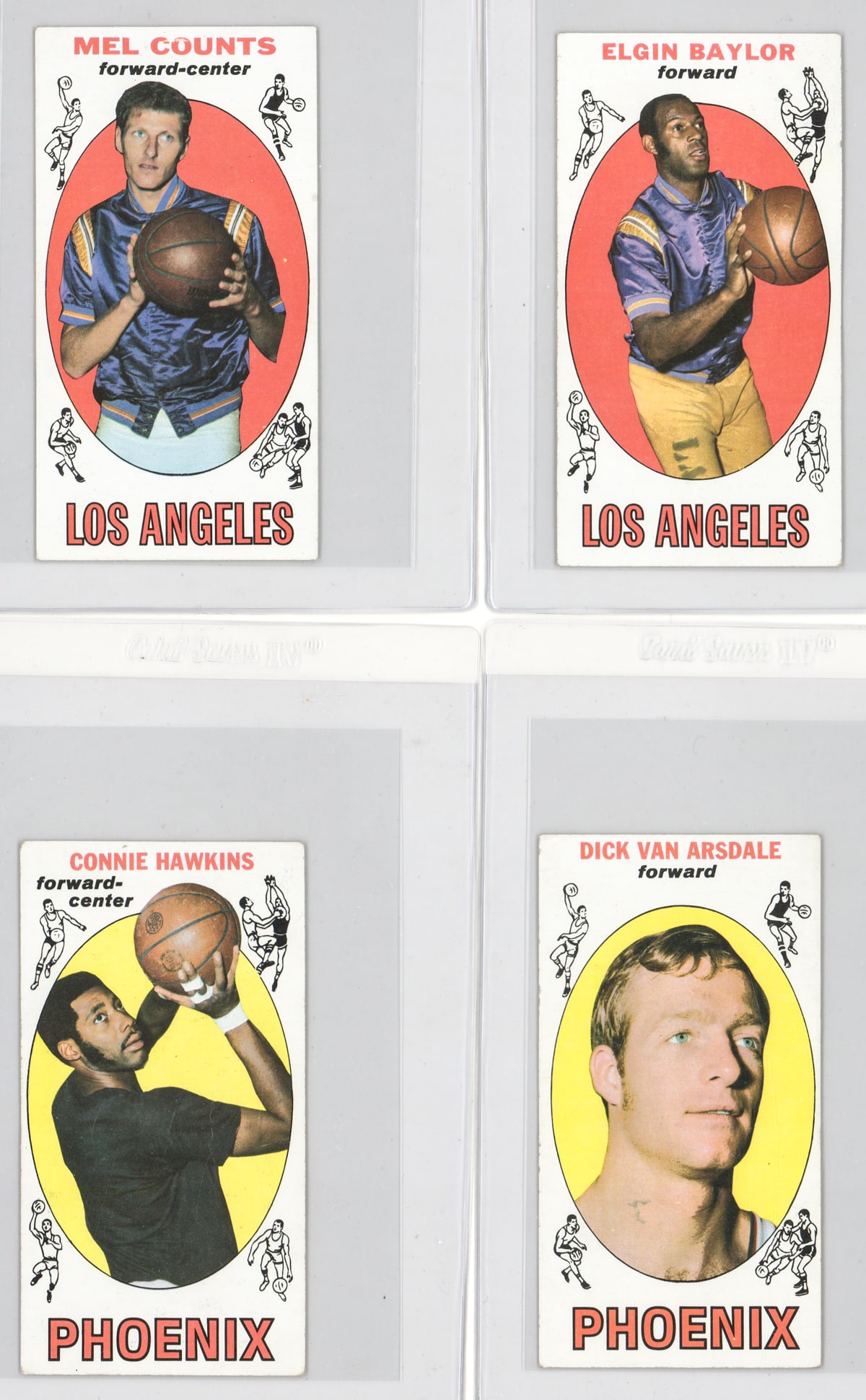 (4) 1969-70 Topps Basketball Cards: Mixed condition. Measures 4 x 3 x 1 inches for shipping purposes. However, the condition report is provided as an opinion only and in no way is a guarantee nor warranty if card or cards are submitted 