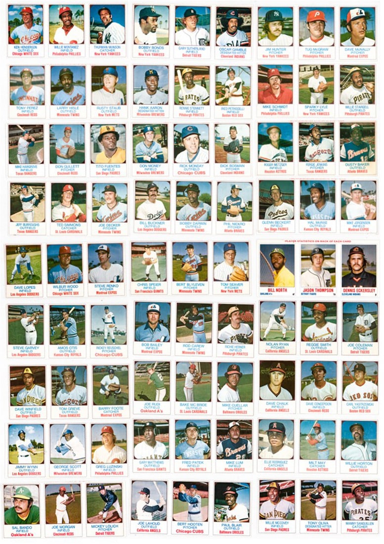 1975 HOSTESS Partial Uncut Panel Set 27/50 (1 of 13)