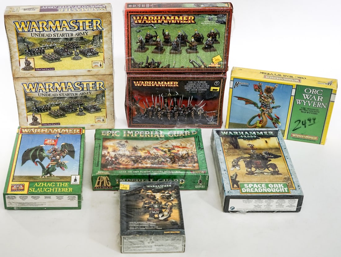 Warhammer, TTRPG SEALED (9 pcs): Estate lot, all sales final. Lot measures 17 x 13 x 7 in. for shipping purposes. The absence of a condition report does not imply that the lot is in perfect condition or completely free from wear and 