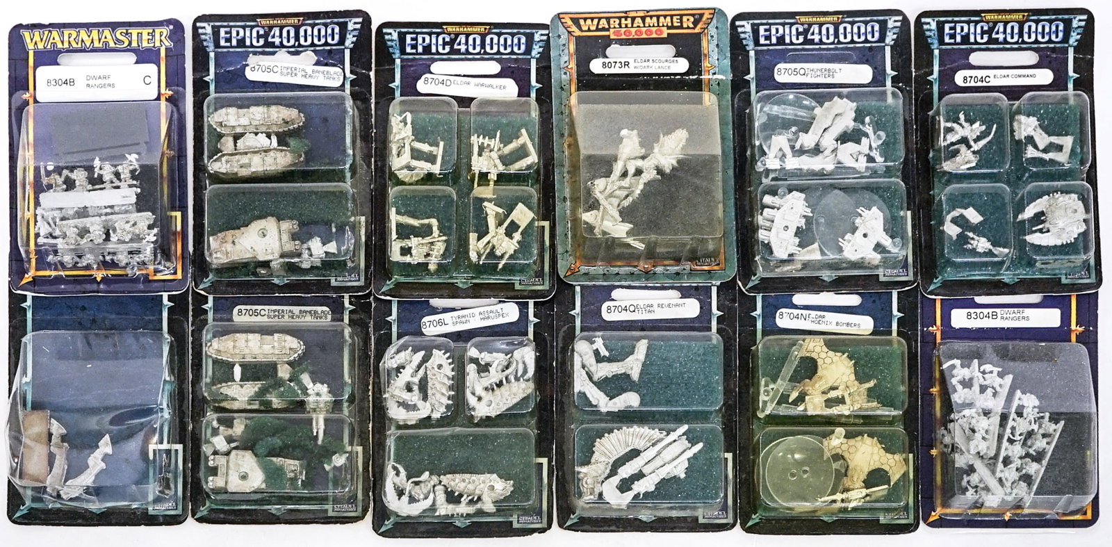 Warhammer, Epic 40,000 Miniatures (12): Lot measures 15 x 11 x 3 in. for shipping purposes. The absence of a condition report does not imply that the lot is in perfect condition or completely free from wear and tear, imperfections, or the c
