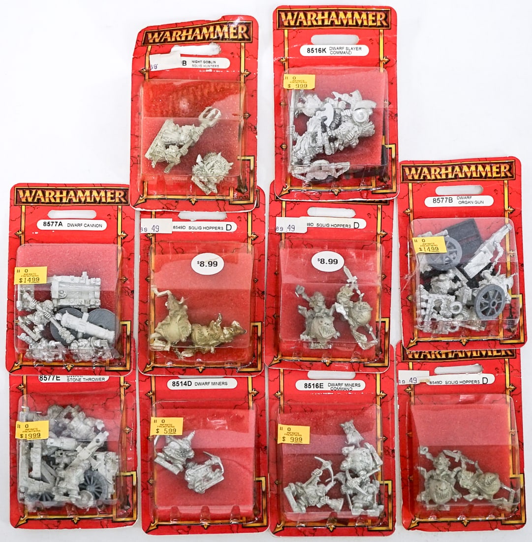 Warhammer Miniatures MOC (10): Lot measures 10 x 8 x 10 in. for shipping purposes. The absence of a condition report does not imply that the lot is in perfect condition or completely free from wear and tear, imperfections, or the c
