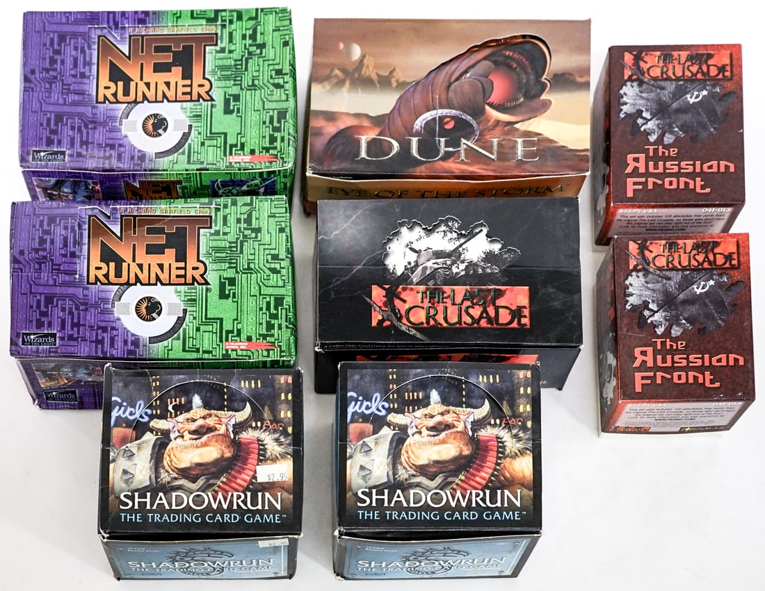 TCG: All boxes are full of cards from packs or sets. \Lot measures 13 x 17 x 7 in. for shipping purposes. The absence of a condition report does not imply that the lot is in perfect condition or completely