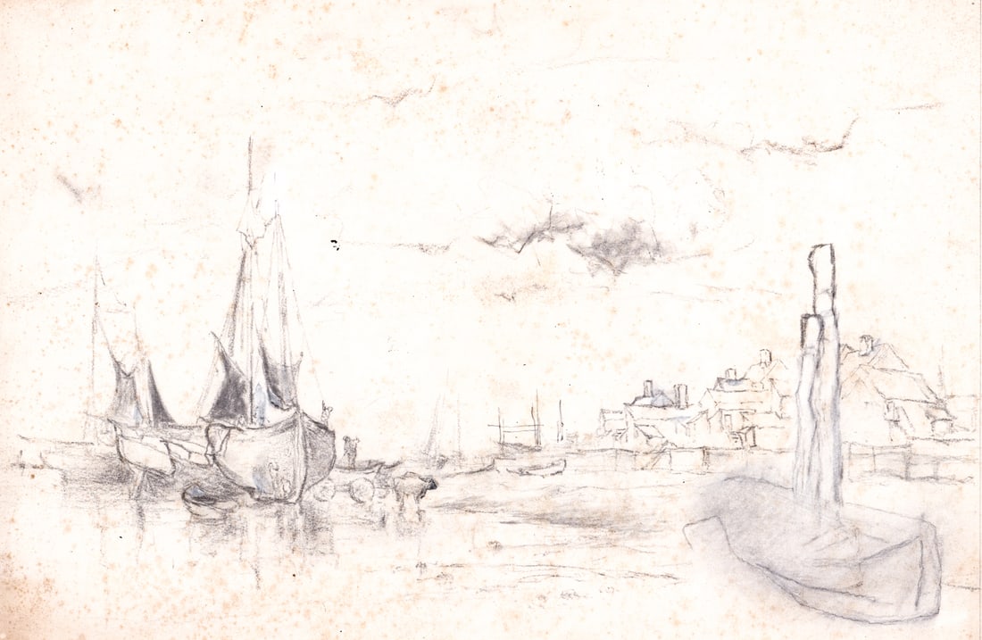 Stephen Parrish Sketch [Low Tide, Bay of Fundy] (1 of 5)