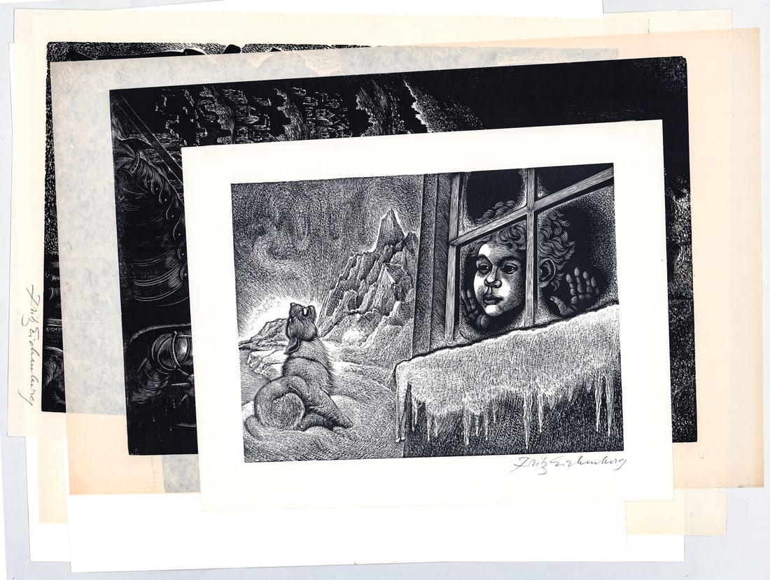 Fritz Eichenberg (7) Wood Engravings [6 SIGNED] (1 of 8)