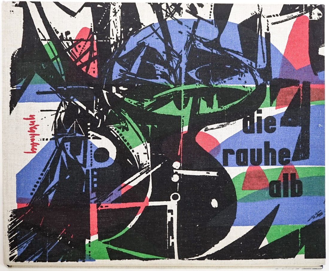 HAP Grieshaber Woodcuts and Lithos S/N Book: HAP Grieshaber (German, 1909-1981) Woodcuts And Lithographs on Paper, 1968, "Die Rauhe Alb", Sheets measure H 15.75 x W 19.25 in. Signed by the artist and numbered 389 of 500 copies on the colophon pa