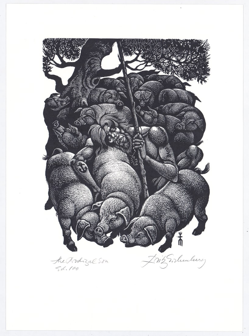 Fritz Eichenberg (10) SIGNED Wood Engravings - 11