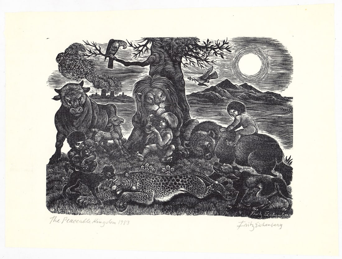 Fritz Eichenberg (10) SIGNED Wood Engravings - 5