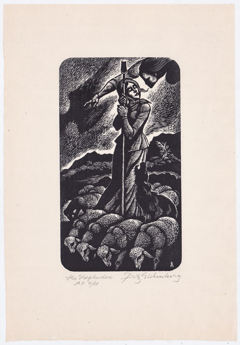 Fritz Eichenberg (10) SIGNED Wood Engravings - 6